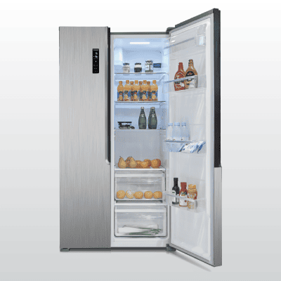 Album tủ lạnh Side by Side MF-517SBS và âm tủ MDRF225WBI